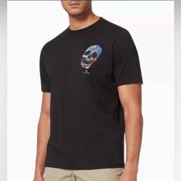 Paul Smith Skull Graphic Tee Size L (Fits Like Mens S) Slim Fit
